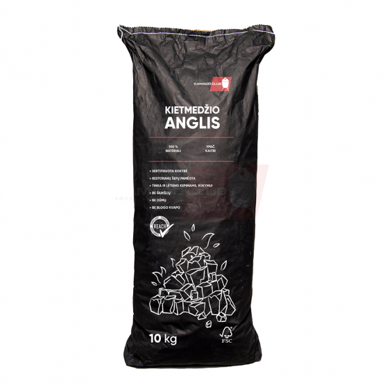 Kietmedžio anglis KamadoClub, 10 kg| KAMADOCLUB.LT