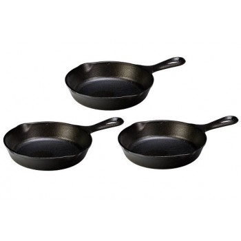 Impregnuotų 16 cm KamadoClub ketaus keptuvėlių rinkinys, 3 vnt.